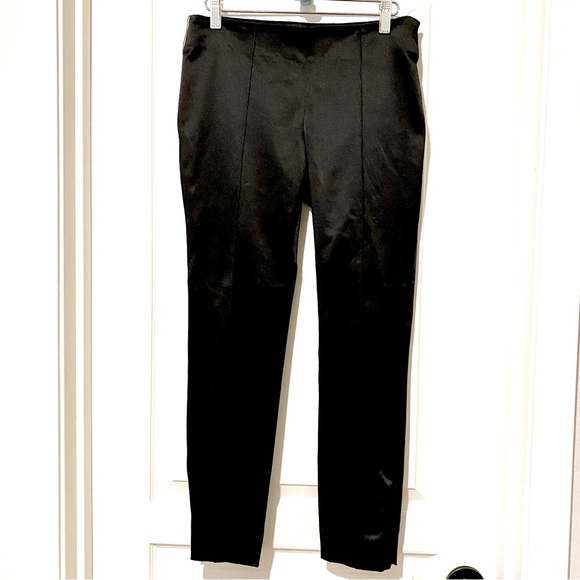 Bebe Black Satiny Ankle Zip Leggings - Picture 2 of 8